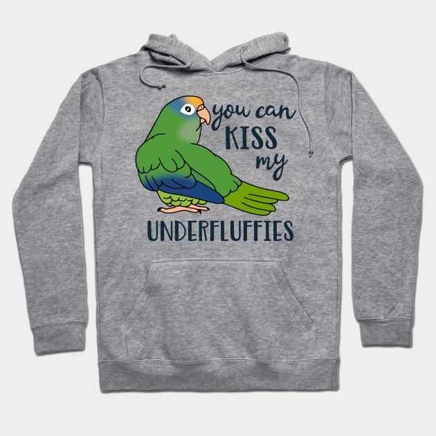 You can kiss my underfluffies Peach Fronted Conure Hoodie by FandomizedRose